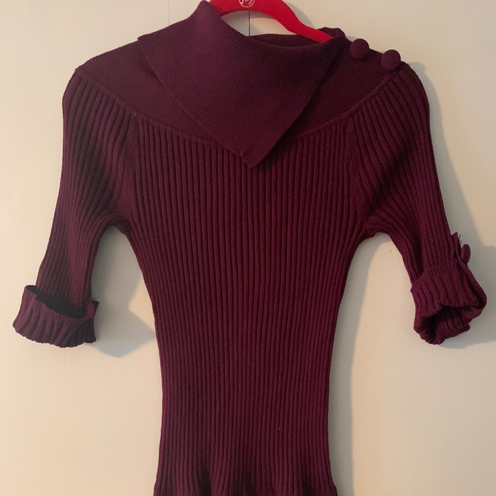 INC BURGUNDY SWEATER